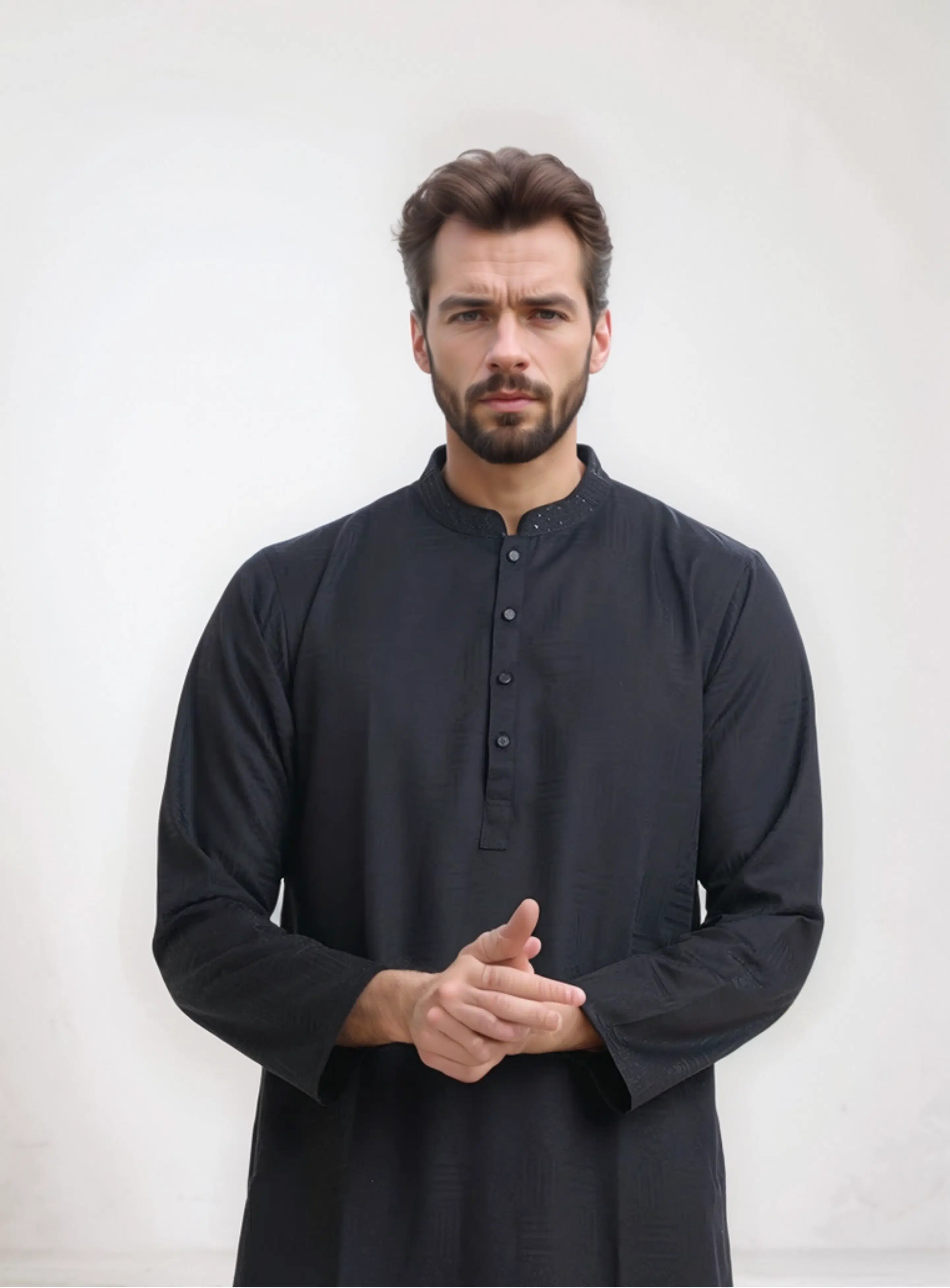 Black Embroidered Panjabi