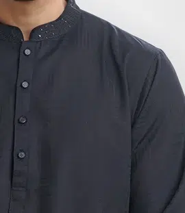 Black Embroidered Panjabi