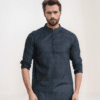 Black Textured Panjabi
