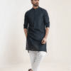 Black Textured Panjabi