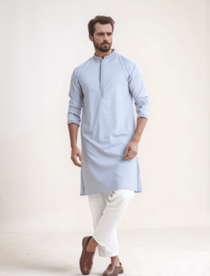 Light Blue Cotton Panjabi