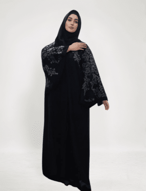 Noir Blossom Abaya