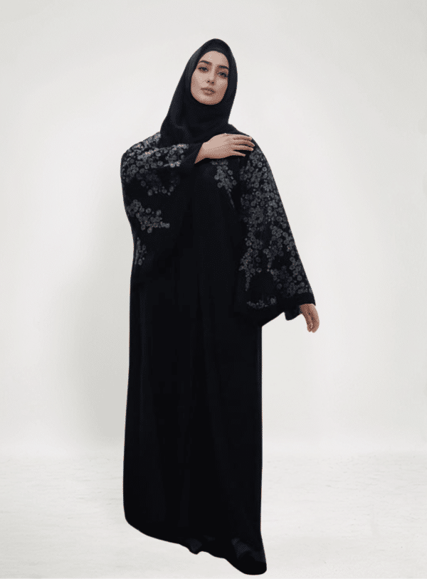 Noir Blossom Abaya