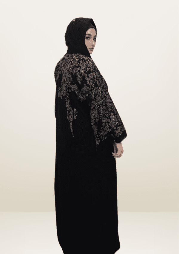 Noir Blossom Abaya