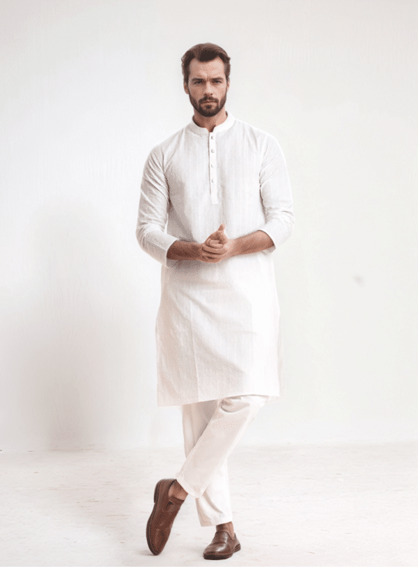 White Cotton Panjabi