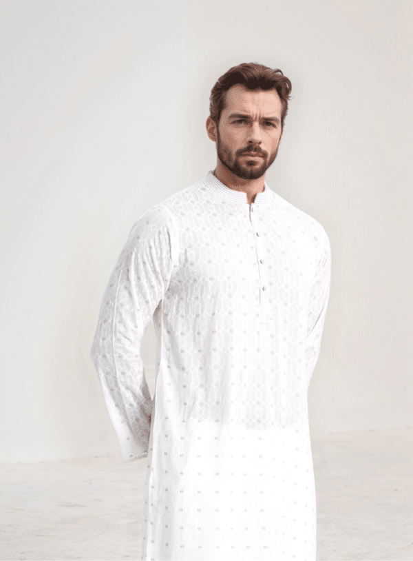 White Monarch Cotton Panjabi