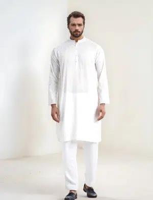 White Monarch Cotton Panjabi